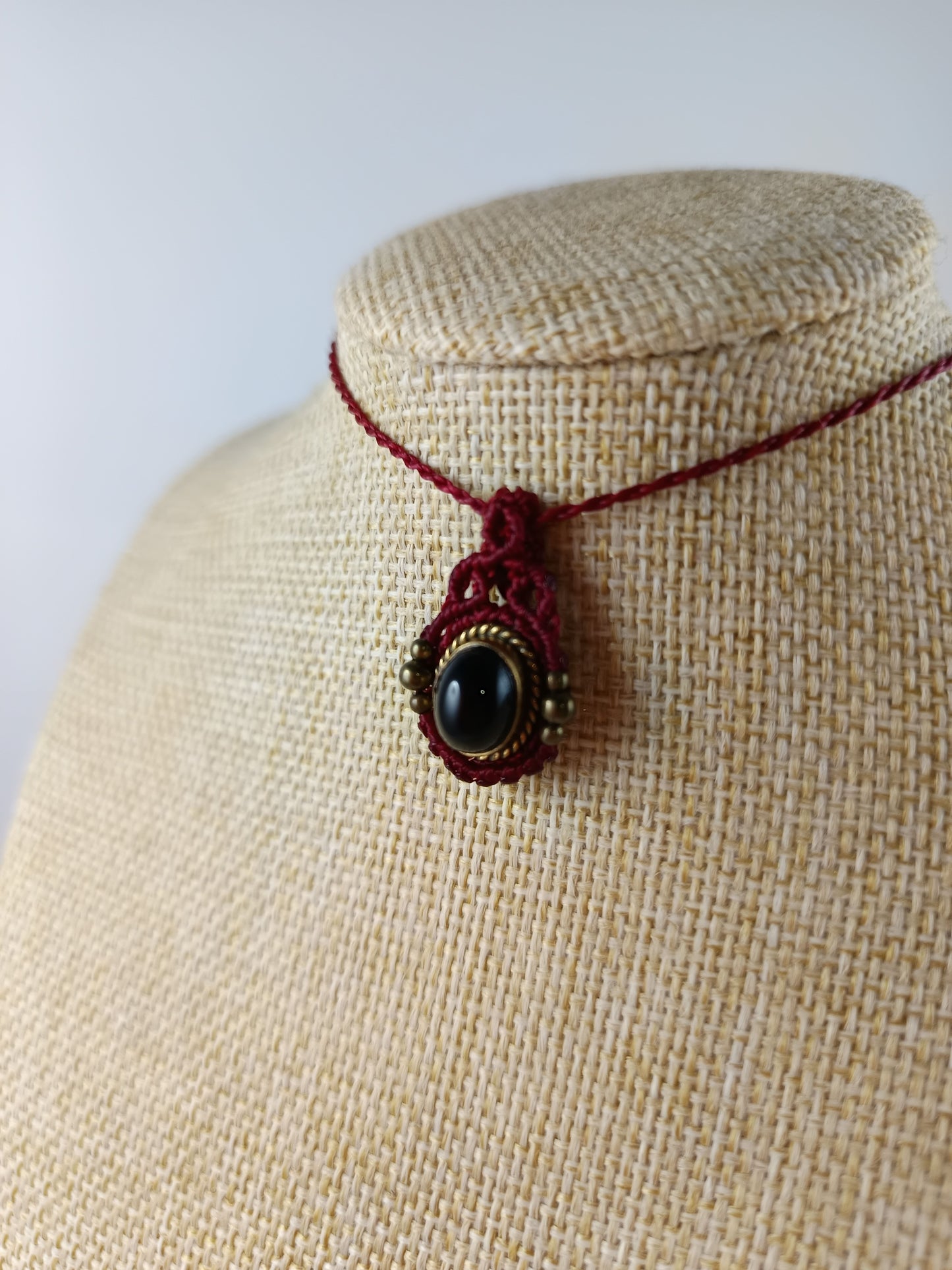 Collier oeil d'Orion - Onyx - Rouge