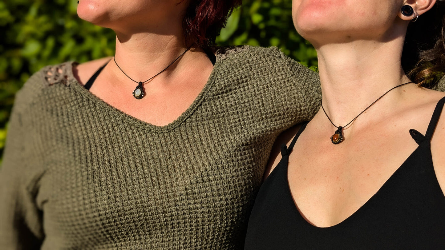 Collier oeil d'Orion - Onyx - Rouge