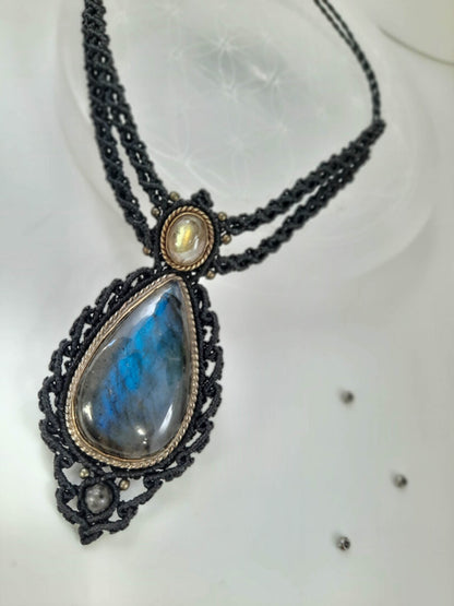 Plastron double labradorite