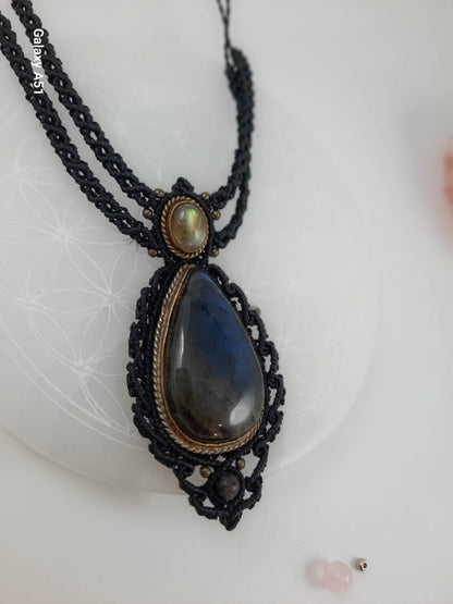 Plastron double labradorite